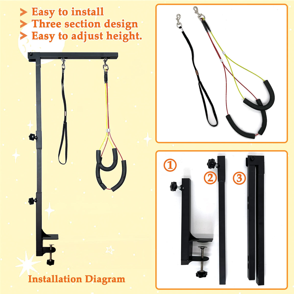 Adjustable Dog Grooming Arm With Haunch Holder