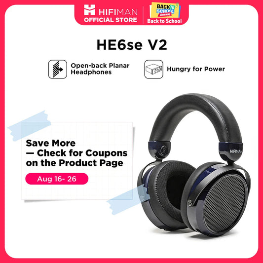 Hifiman HE6se Planar Magnetic Over Ear Audiophile Headphones