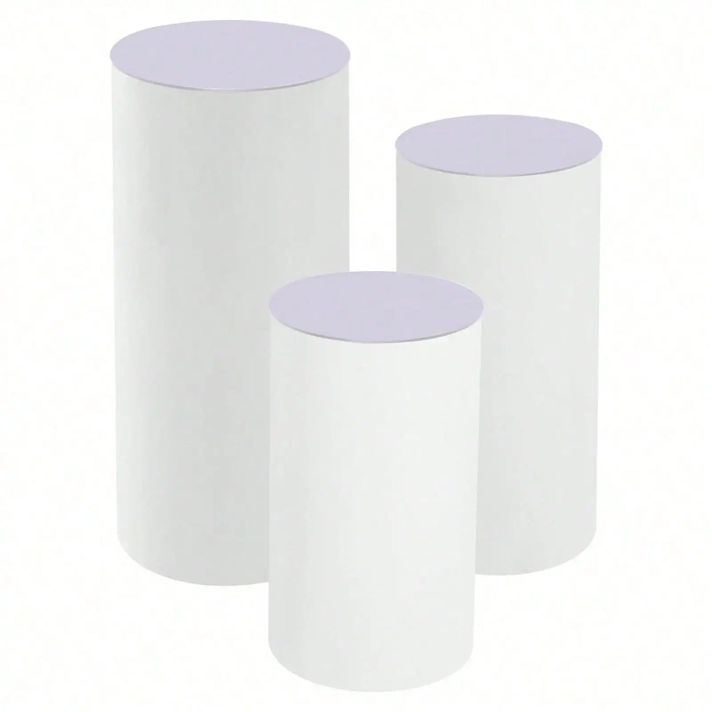 Cylinder Display Pedestal Stands Set For Wedding Party Decor