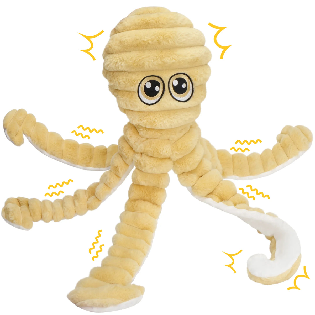 Octopus Design Squeaky Plush Dog Teeth Grinding Toy
