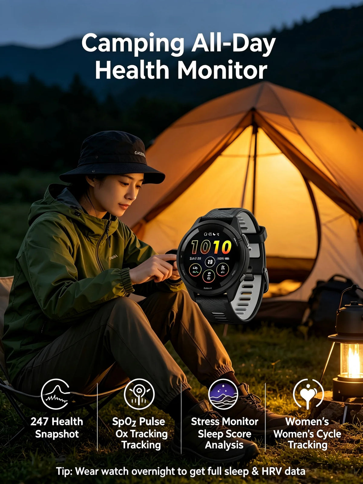 Garmin Forerunner 265 Multiband GPS Smartwatch Outdoor Sports Training