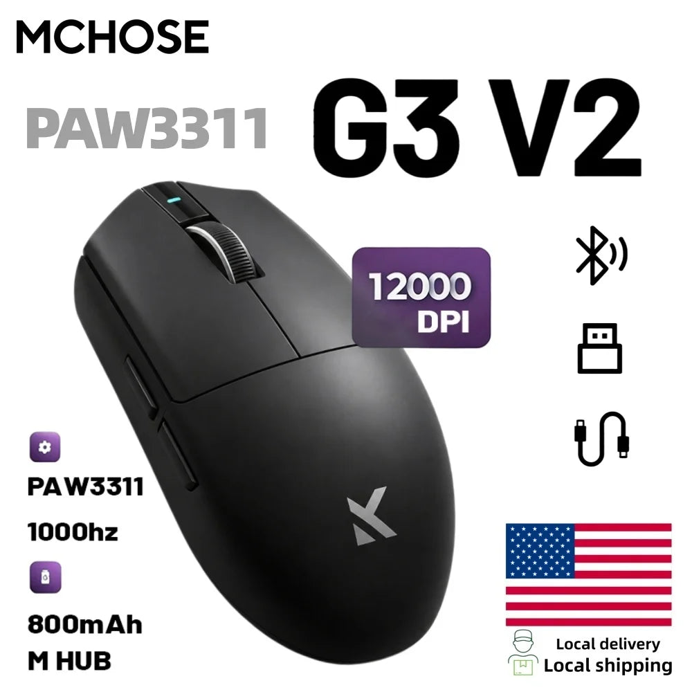 MCHOSE G3 V2 Wireless Gaming Mouse With PixArt 3311