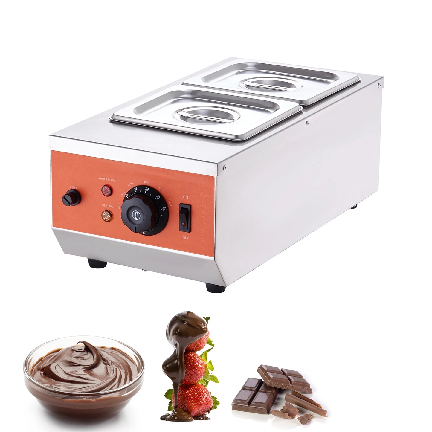 SucceBuy Electric Chocolate Tempering Machine Two Tank Cascade Melter