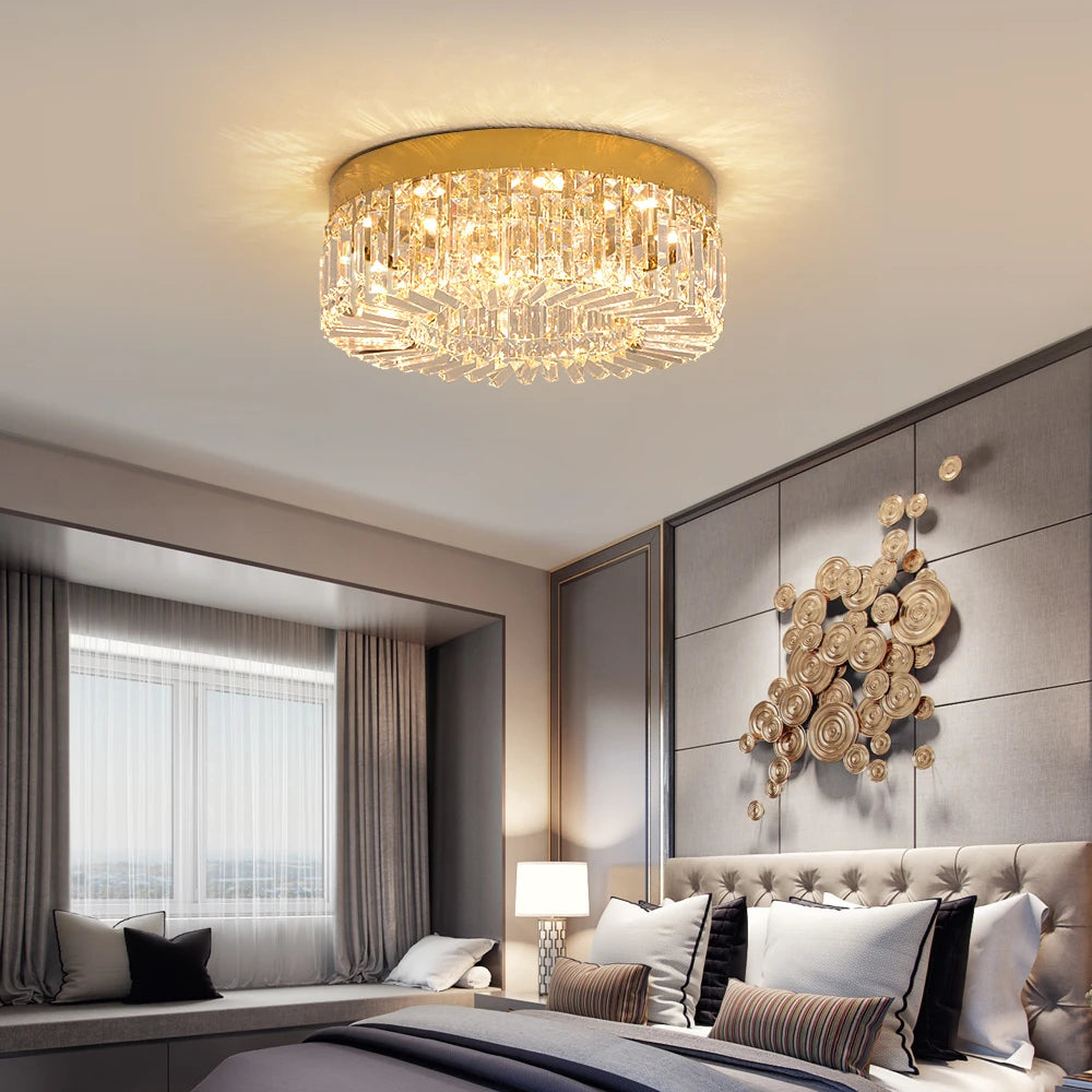 Vetrulus Crystal Ceiling Lamp Modern LED Light Fixture