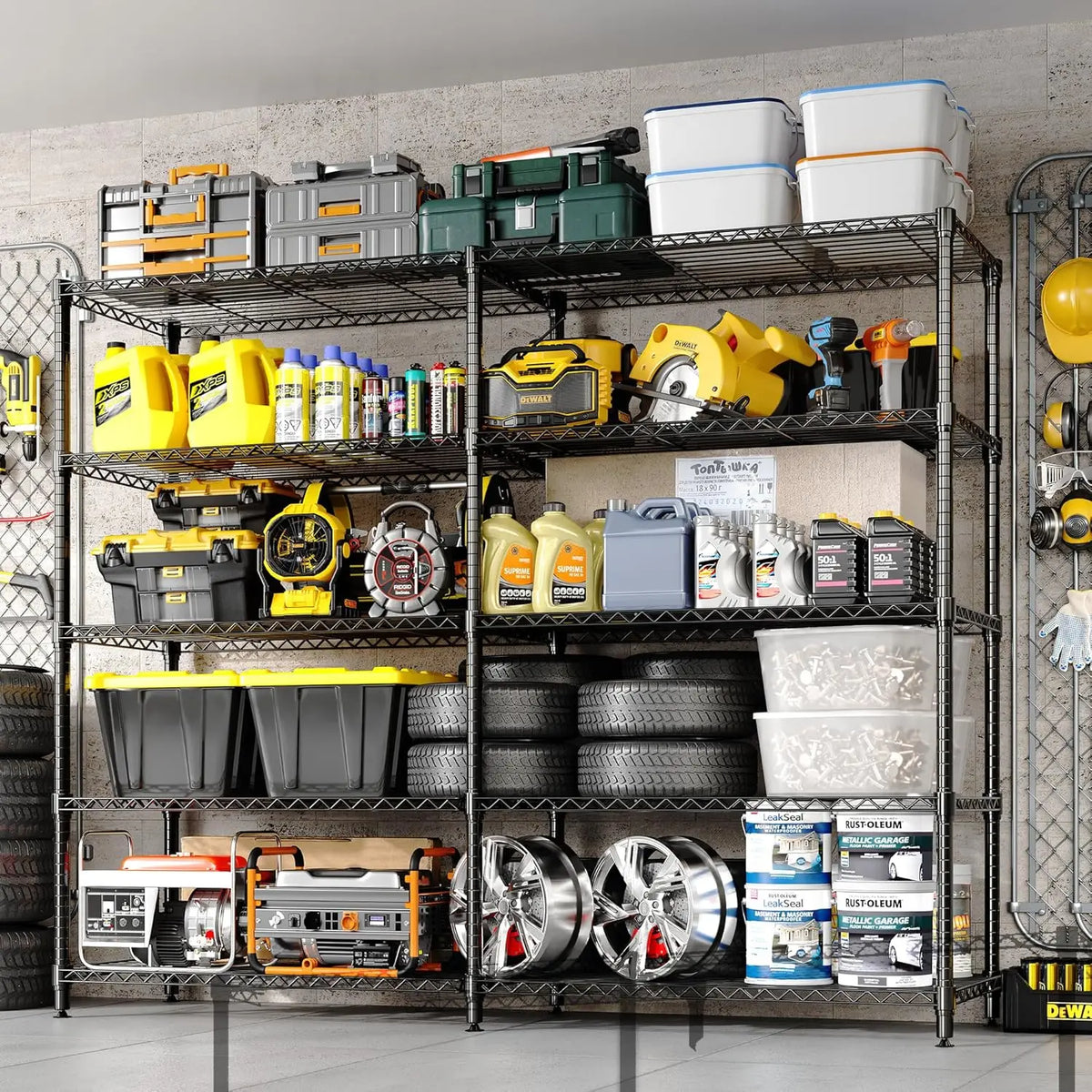 TWISTER Heavy Duty Metal Storage Shelves For Kitchen Organization