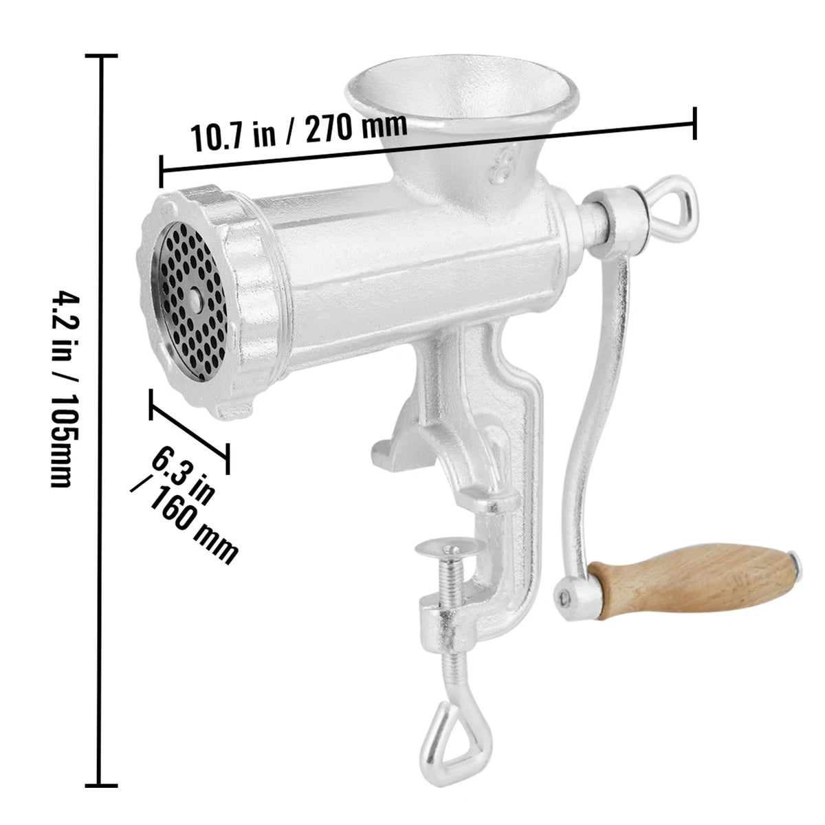 SucceBuy Heavy Duty Manual Cast Iron Table Clamp Meat Grinder