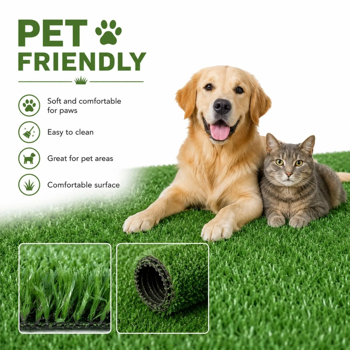 Artificial Grass Turf Mat Heavy Duty Indoor Outdoor Lawn Rug