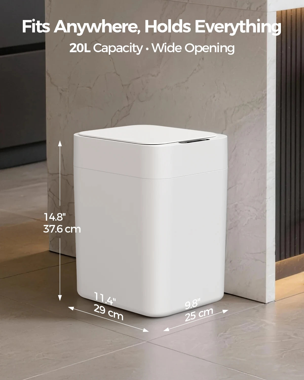 Automatic Self Bagging Trash Can With Touchless Sensor And Lid