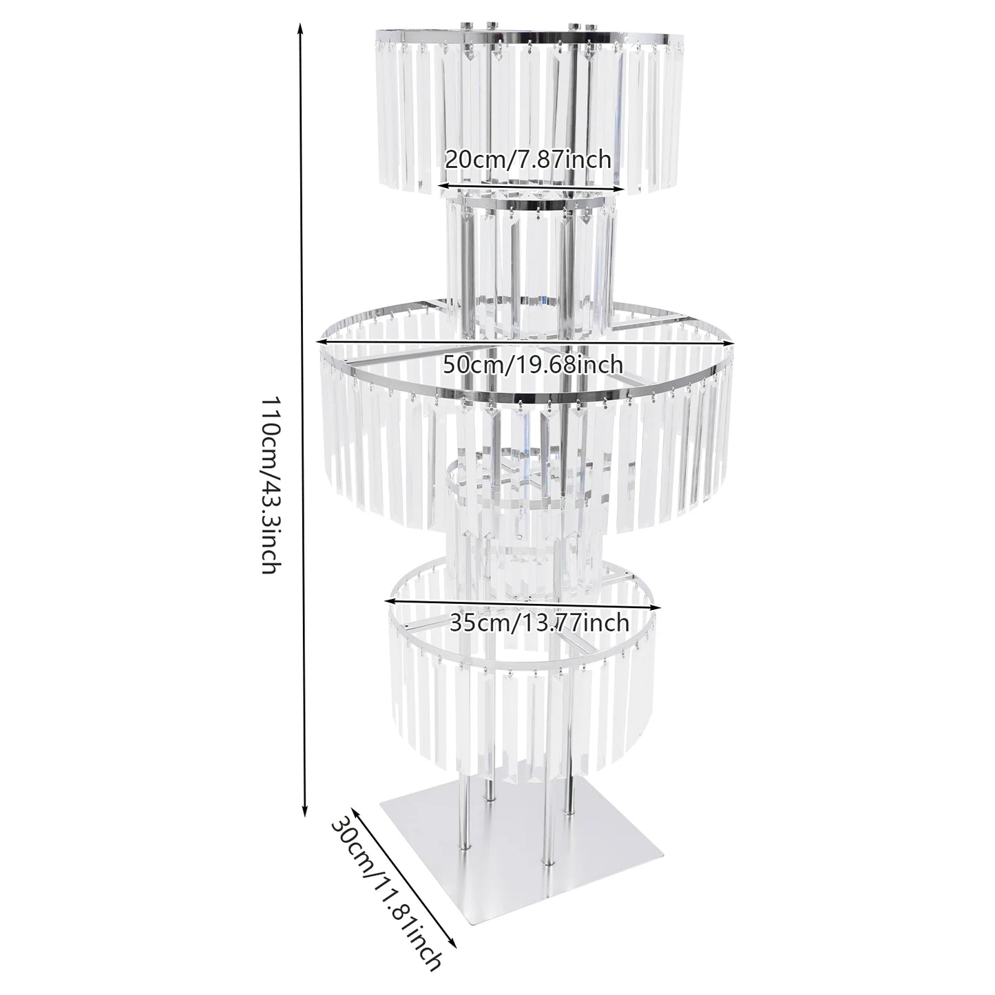 Wedding Centerpiece 5 Tier Acrylic Flower Stand Hanging