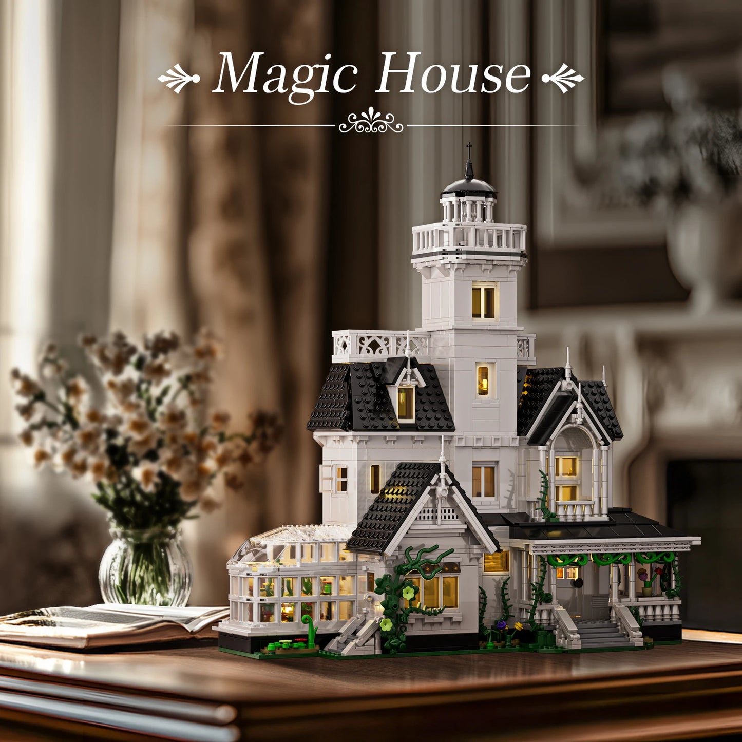 Magic House Building Set With LED Light Victorian Decor