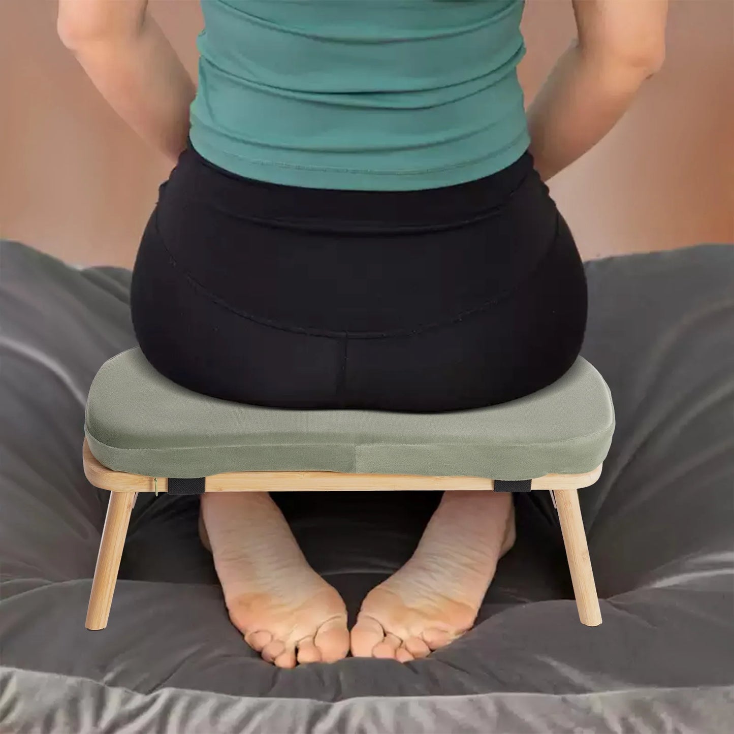 Bymaocar Foldable Meditation Bench Kneeling Stool For Home