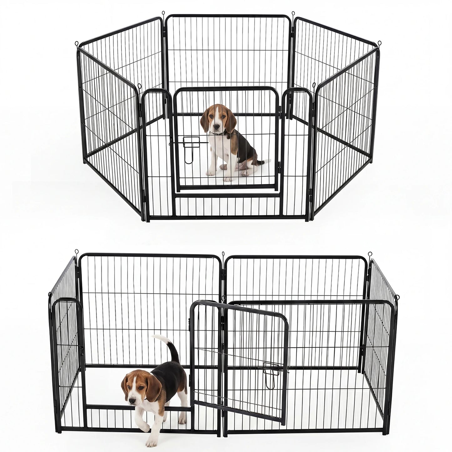 JHK Foldable Metal Dog Playpen For Indoor And Outdoor Use