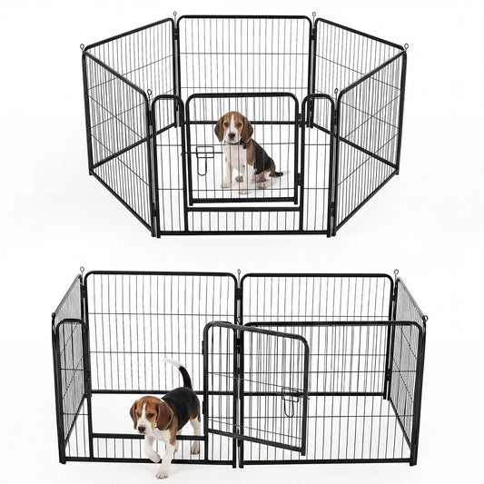 JHK Foldable Metal Dog Playpen For Indoor And Outdoor Use