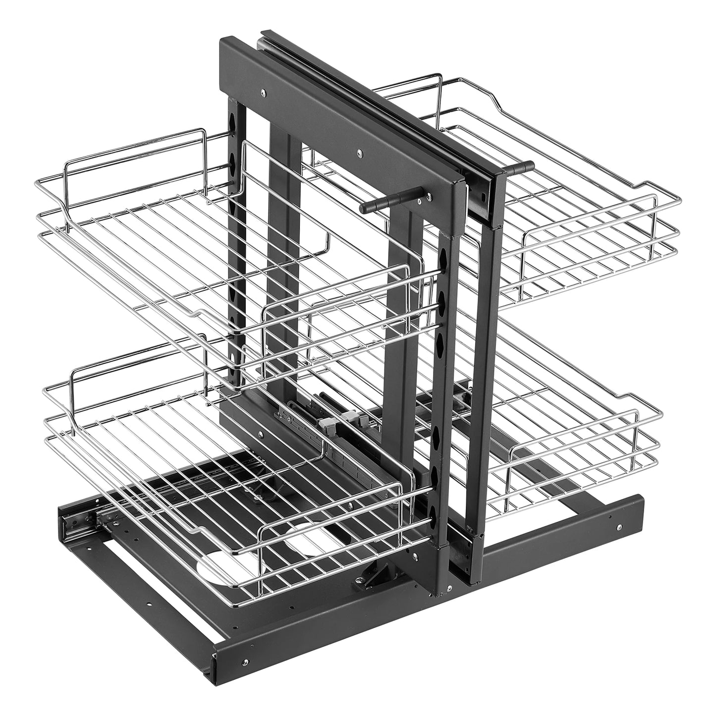SucceBuy Blind Corner Pull Out Kitchen Organizer 4 Shelf