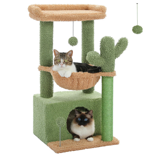 PAWZ Road 4-In-1 Cat Tree With Condo Sisal Scratching Post