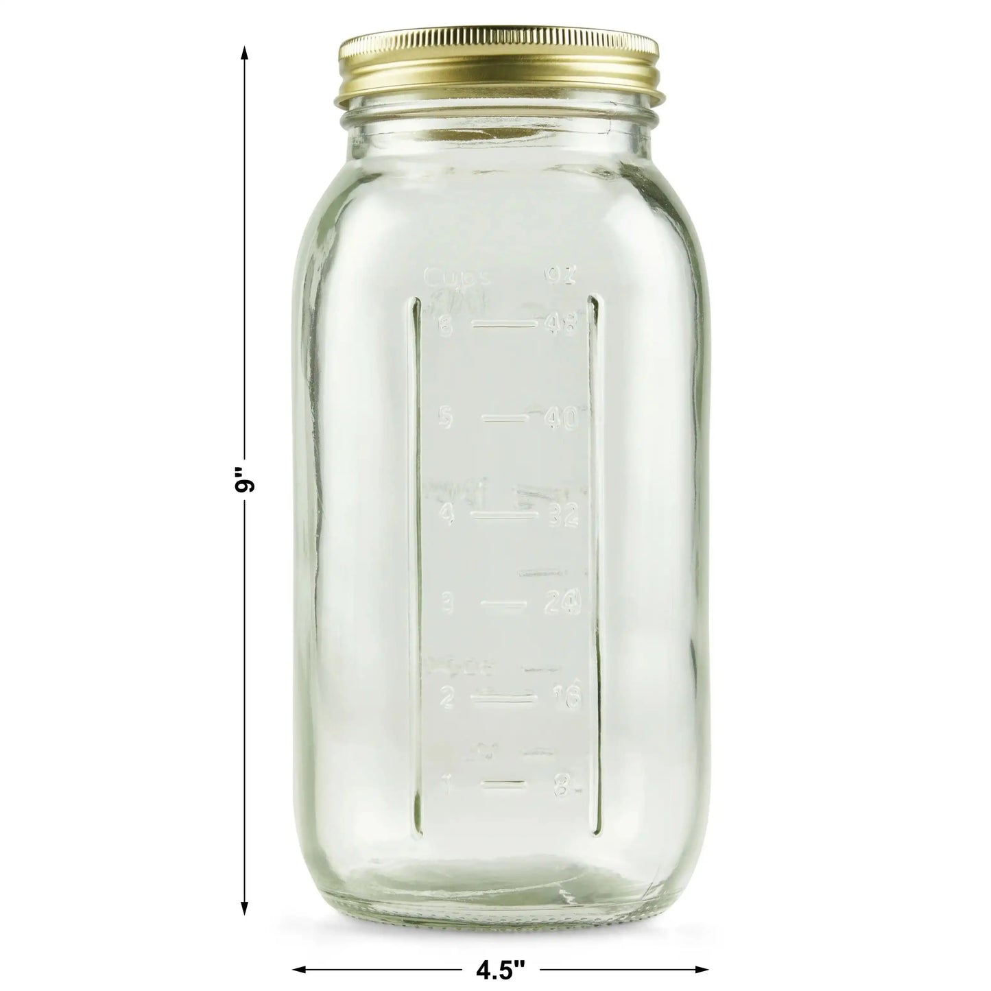Wide Mouth Mason Jars With Lids And Rings Six Pack