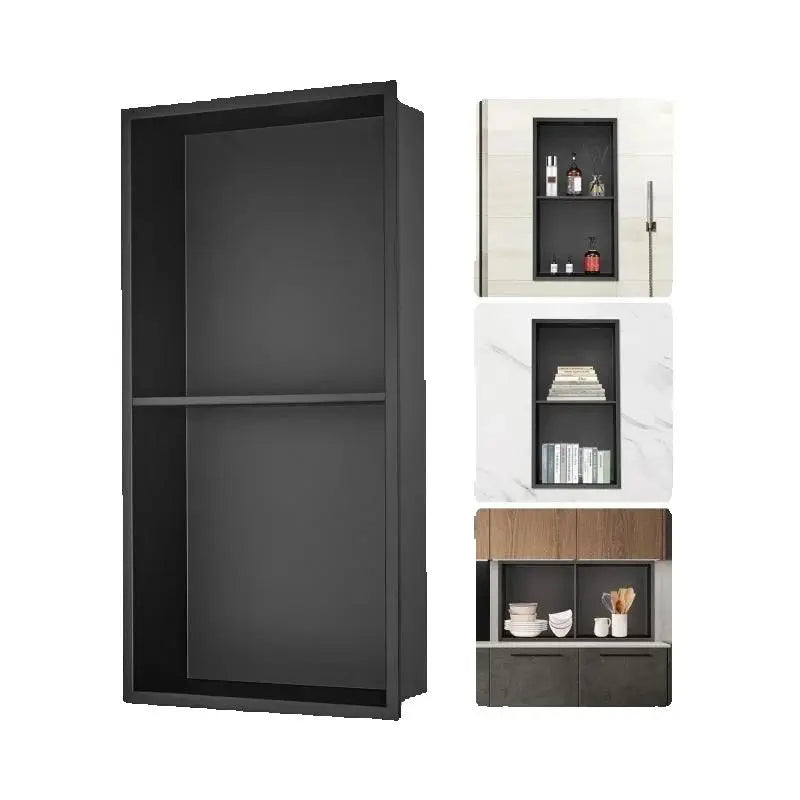 SucceBuy 304 Stainless Steel Recessed Shower Niche With Double Shelves