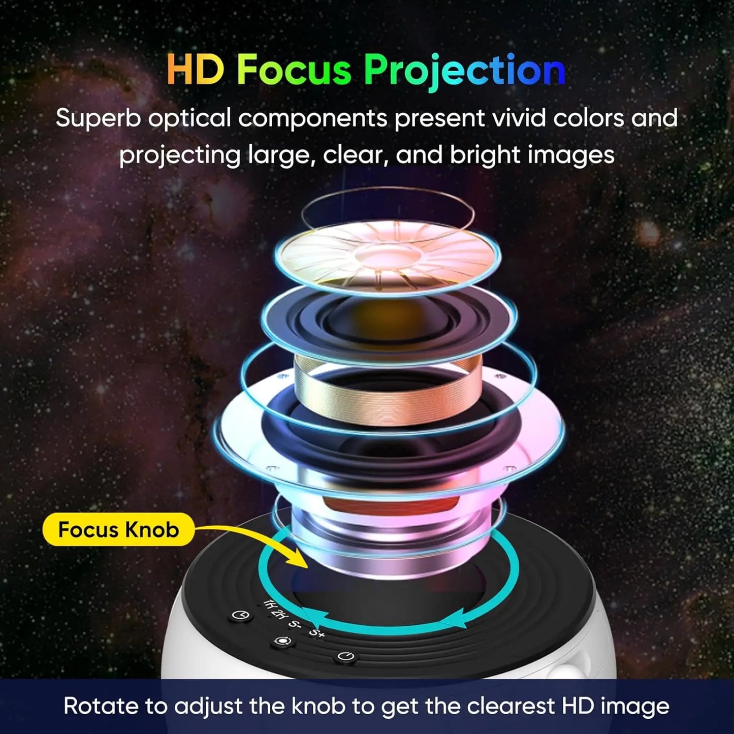 Aiopp Galaxy Projector For Bedroom With LED Stars And Discs