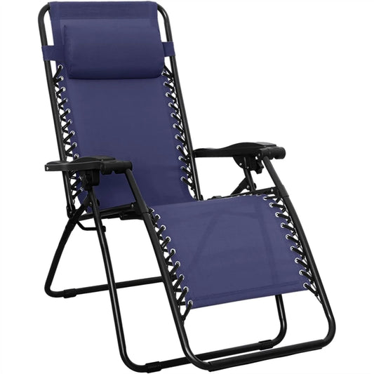 Zero Gravity Lounge Chair With Pillow Foldable Outdoor Recliner