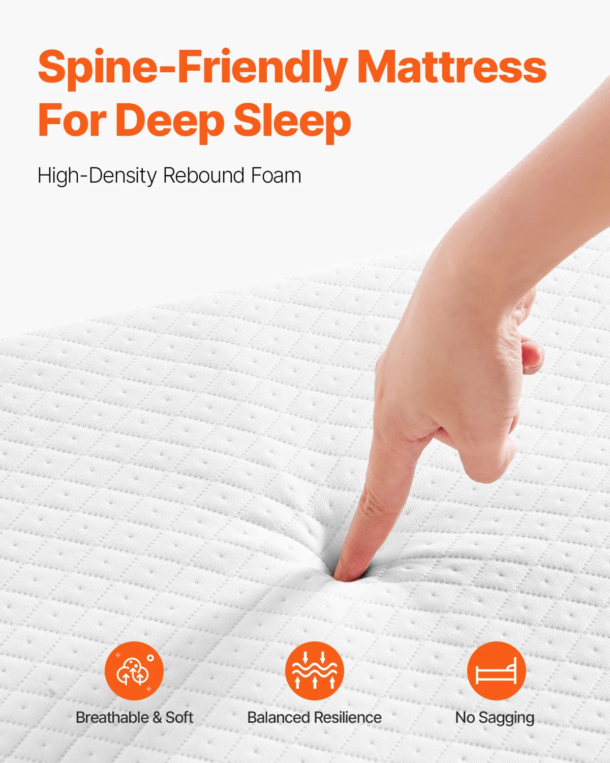 SucceBuy Rollaway Bed With Memory Foam Mattress Folding Guest Bed