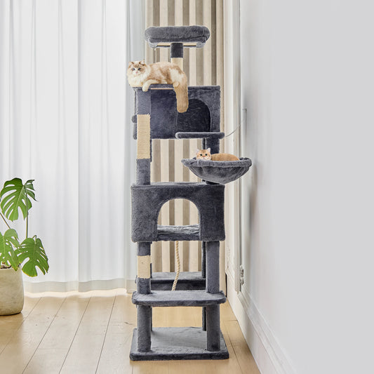 JHK Multi Level Cat Tree With Condo And Scratching Posts
