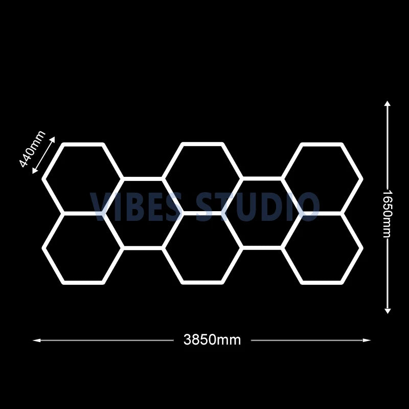 Hexagon LED Garage Light Honeycomb Ceiling Tube Lighting