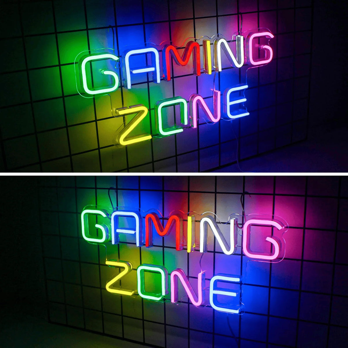 Gaming Zone LED Neon Sign USB Powered Indoor Wall Decor