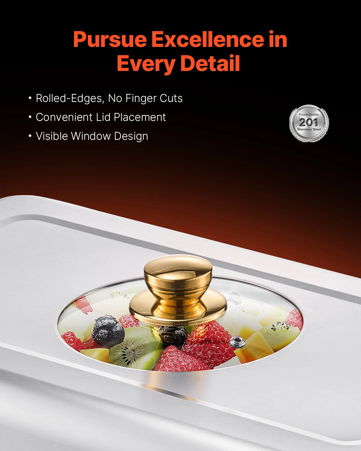 SucceBuy Stainless Steel Chafing Dish Buffet Set For Party Banquet