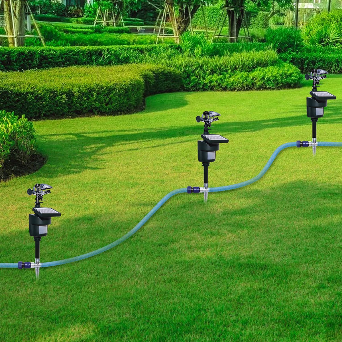 Yardeen Solar Motion Activated Animal Repellent Sprinkler For Garden