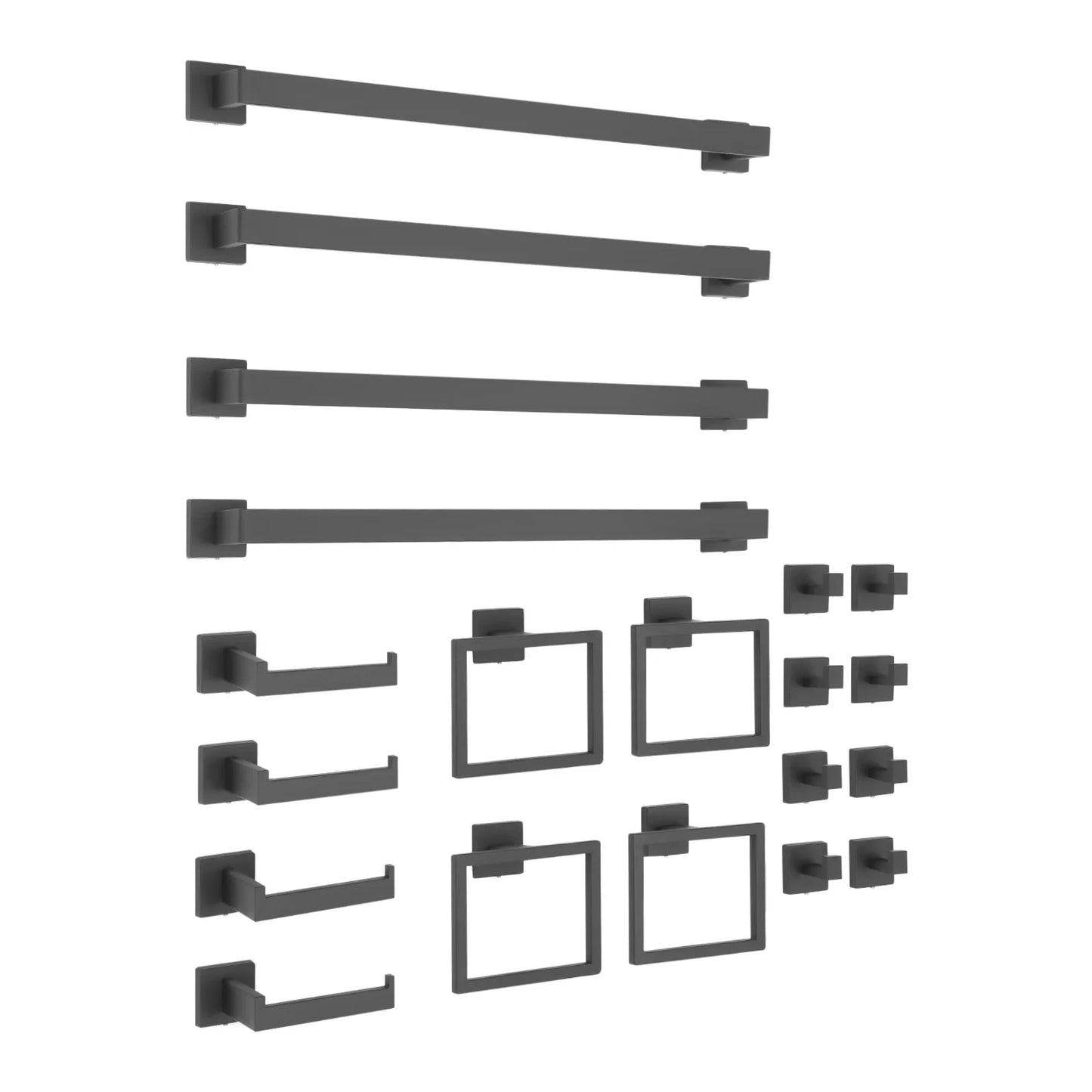 20 Piece Stainless Steel Bathroom Hardware Set Wall Mount