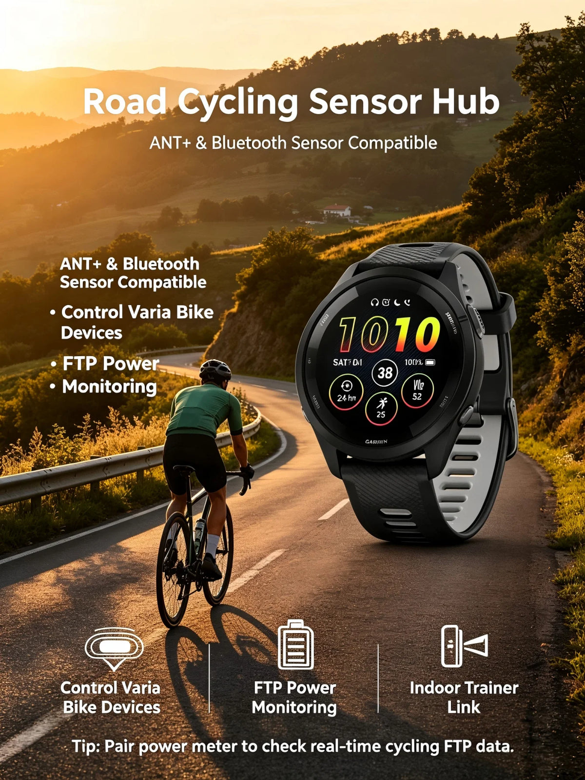 Garmin Forerunner 265 Multiband GPS Smartwatch Outdoor Sports Training