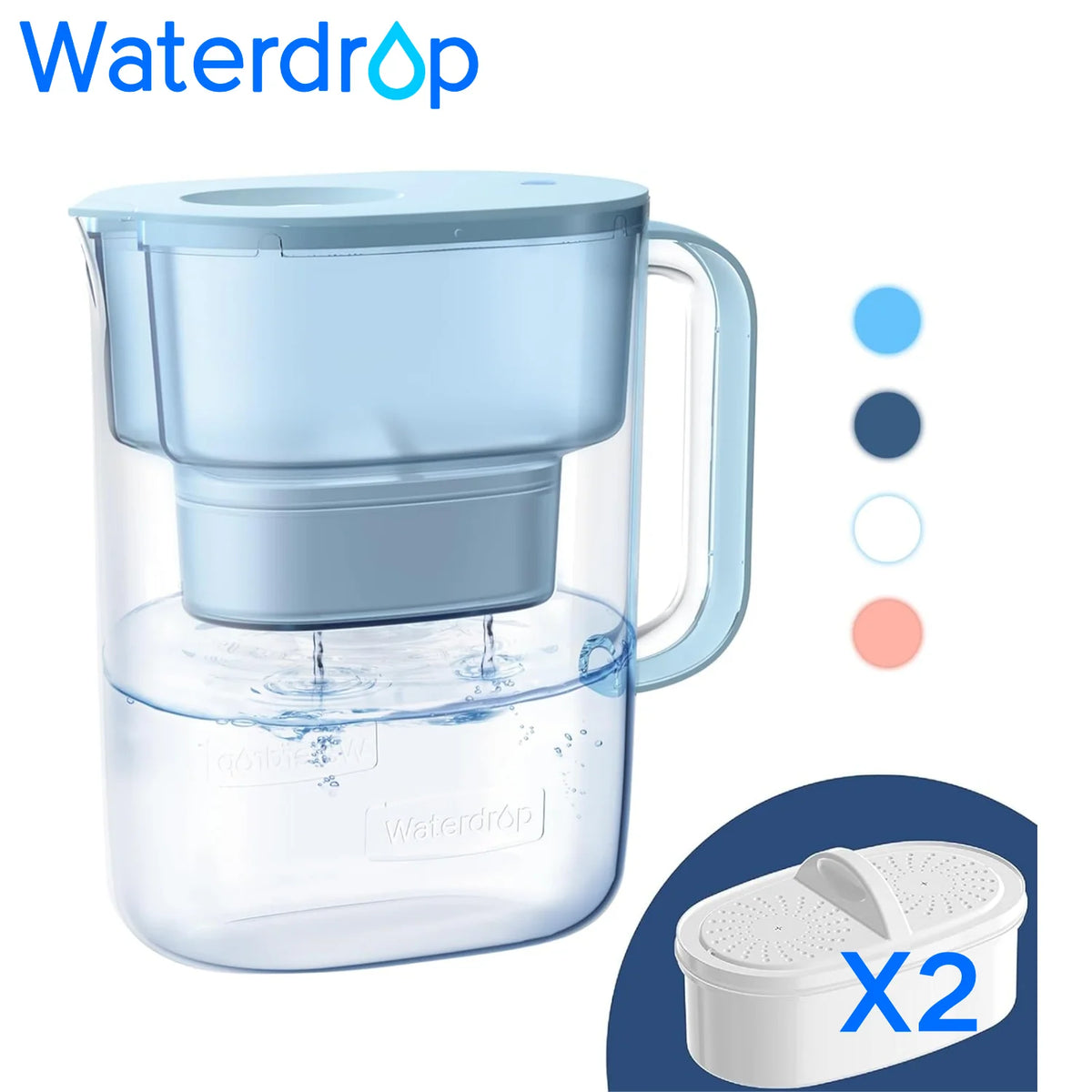 Waterdrop Water Filter Pitcher With Two NSF Certified Filters