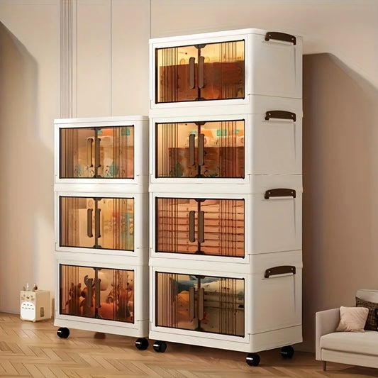 4 To 5 Tier Heavy Duty Plastic Folding Storage Cabinet