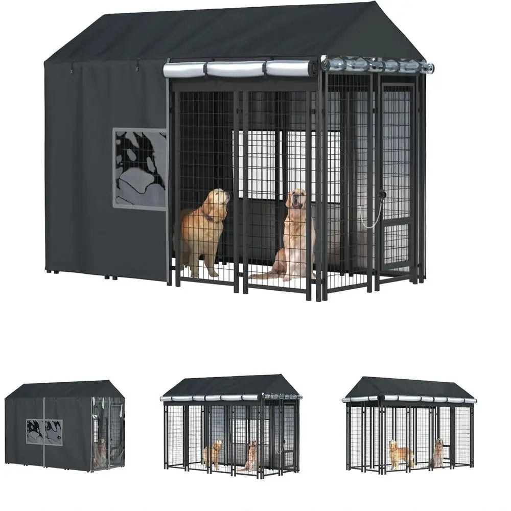 Outdoor Waterproof Dog Kennel Cover With Heavy Duty Protection