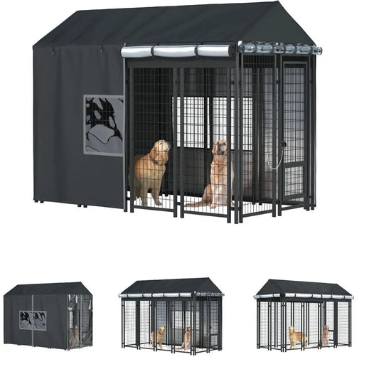 Outdoor Waterproof Dog Kennel Cover With Heavy Duty Protection
