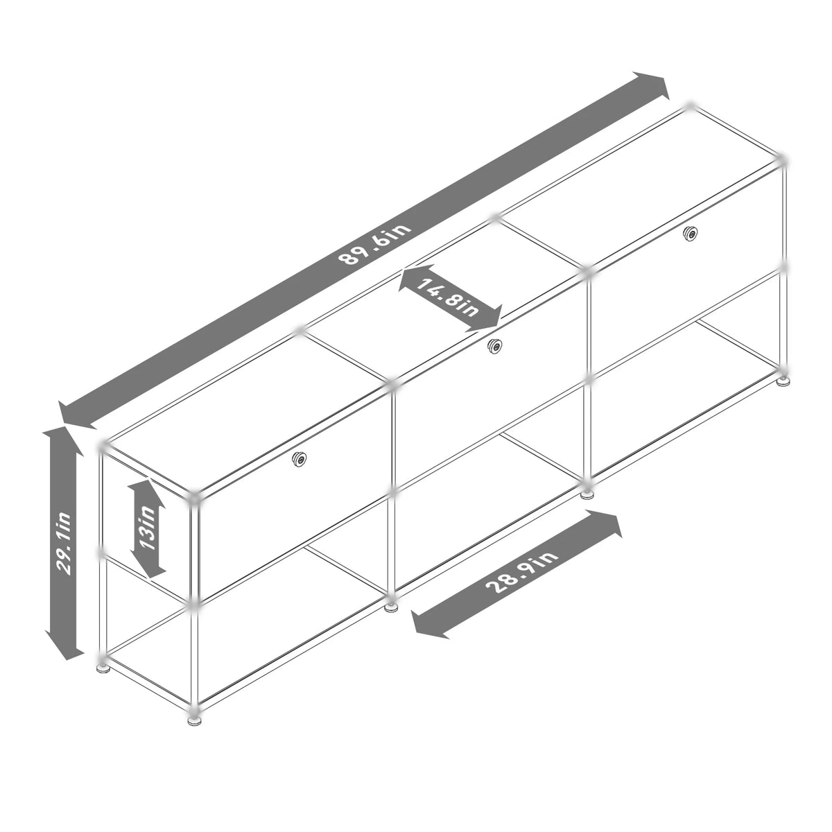 Modern Stainless Steel Storage Cabinet Living Room Tv Stand