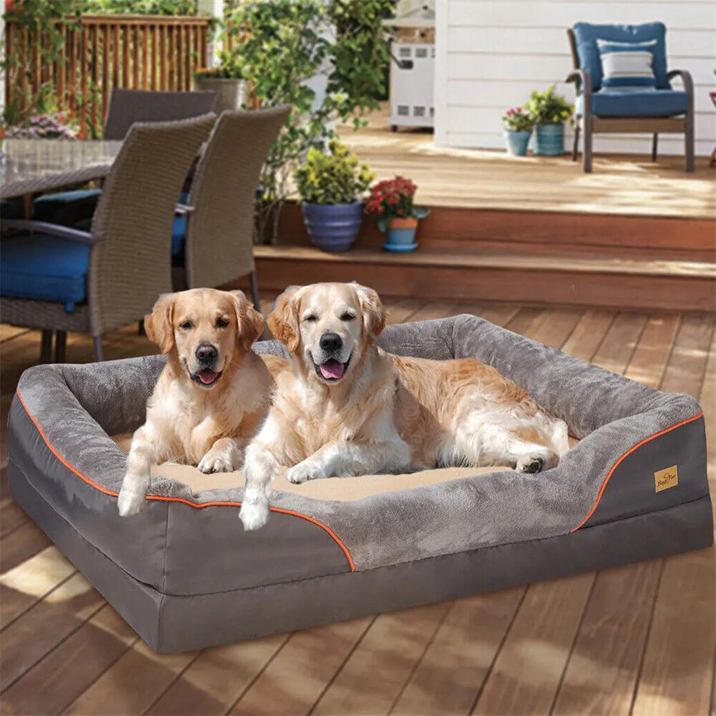 BINGOPAW Orthopedic Memory Foam Dog Bed Waterproof With Bolstered Sofa