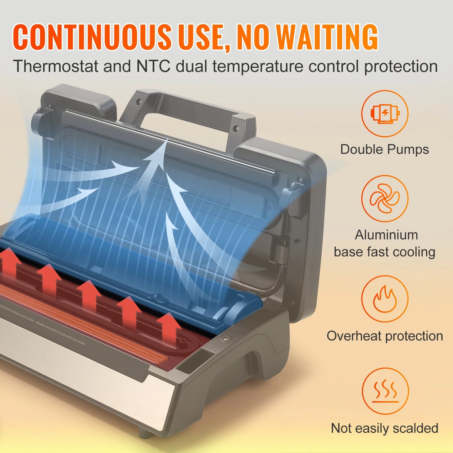 SucceBuy Vacuum Sealer Machine 130W 90Kpa With Free Bags