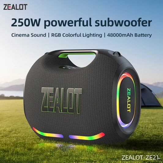 Zealot 250W Wireless Bluetooth Speaker High Volume Waterproof Design