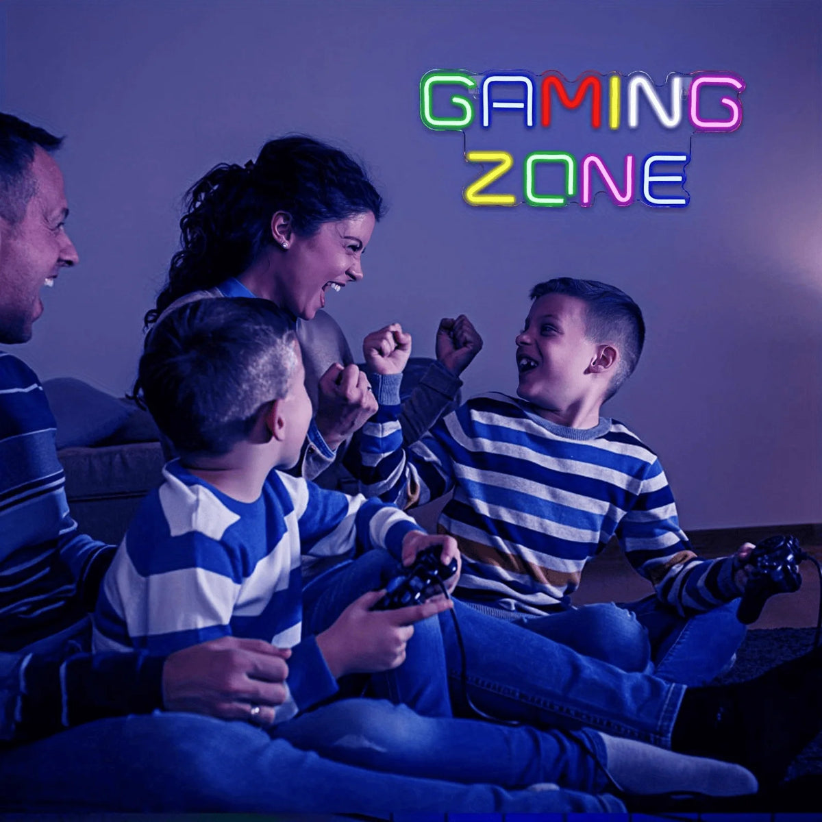 Gaming Zone LED Neon Sign USB Powered Indoor Wall Decor