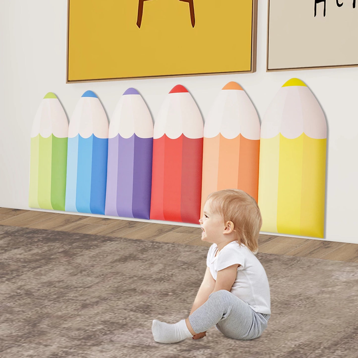 Pencil Wall Stickers Anti Collision Cushions For Kids
