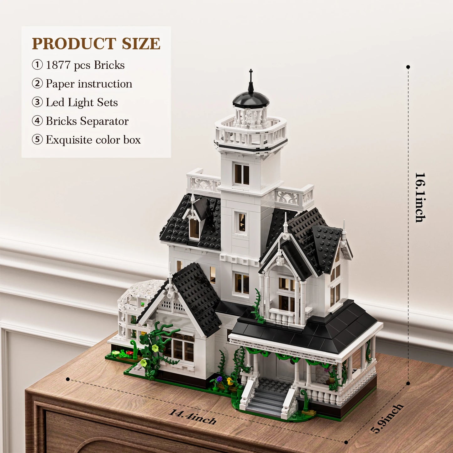 Magic House Building Set With LED Light Victorian Decor