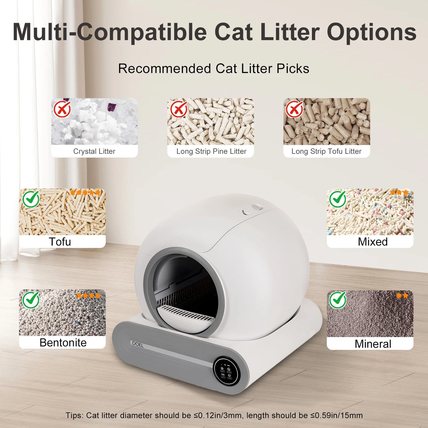 DOEL Self Cleaning Cat Litter Box With Smart App Control