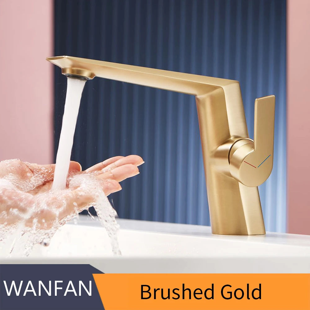 Basin Faucet Single Hole Deck Mounted Brass Mixer Tap