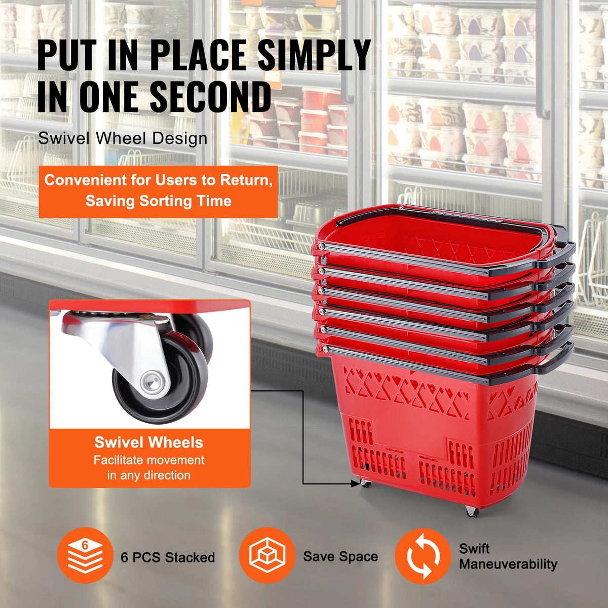 Rolling Shopping Carts With Handles And Wheels For Groceries
