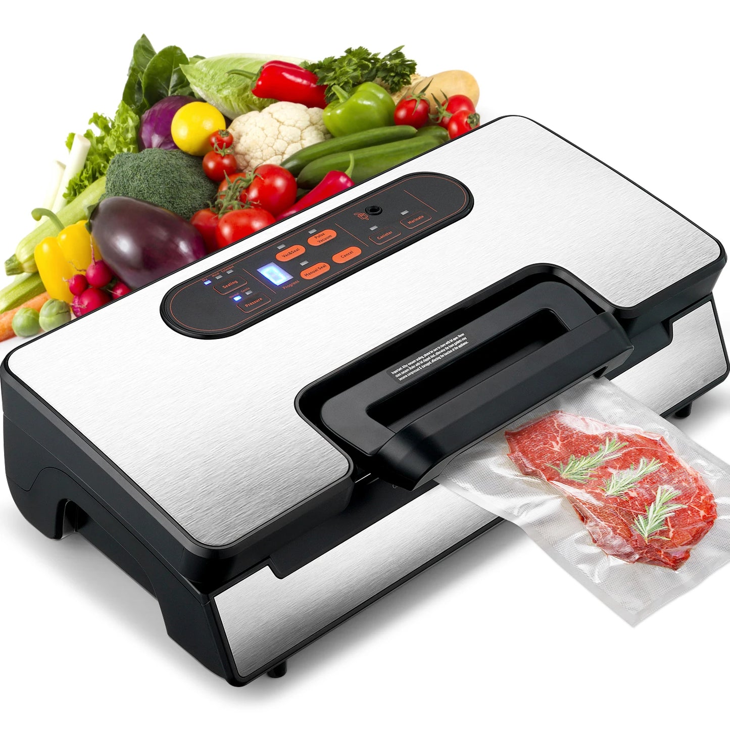 SucceBuy Vacuum Sealer Machine 130W 90Kpa With Free Bags