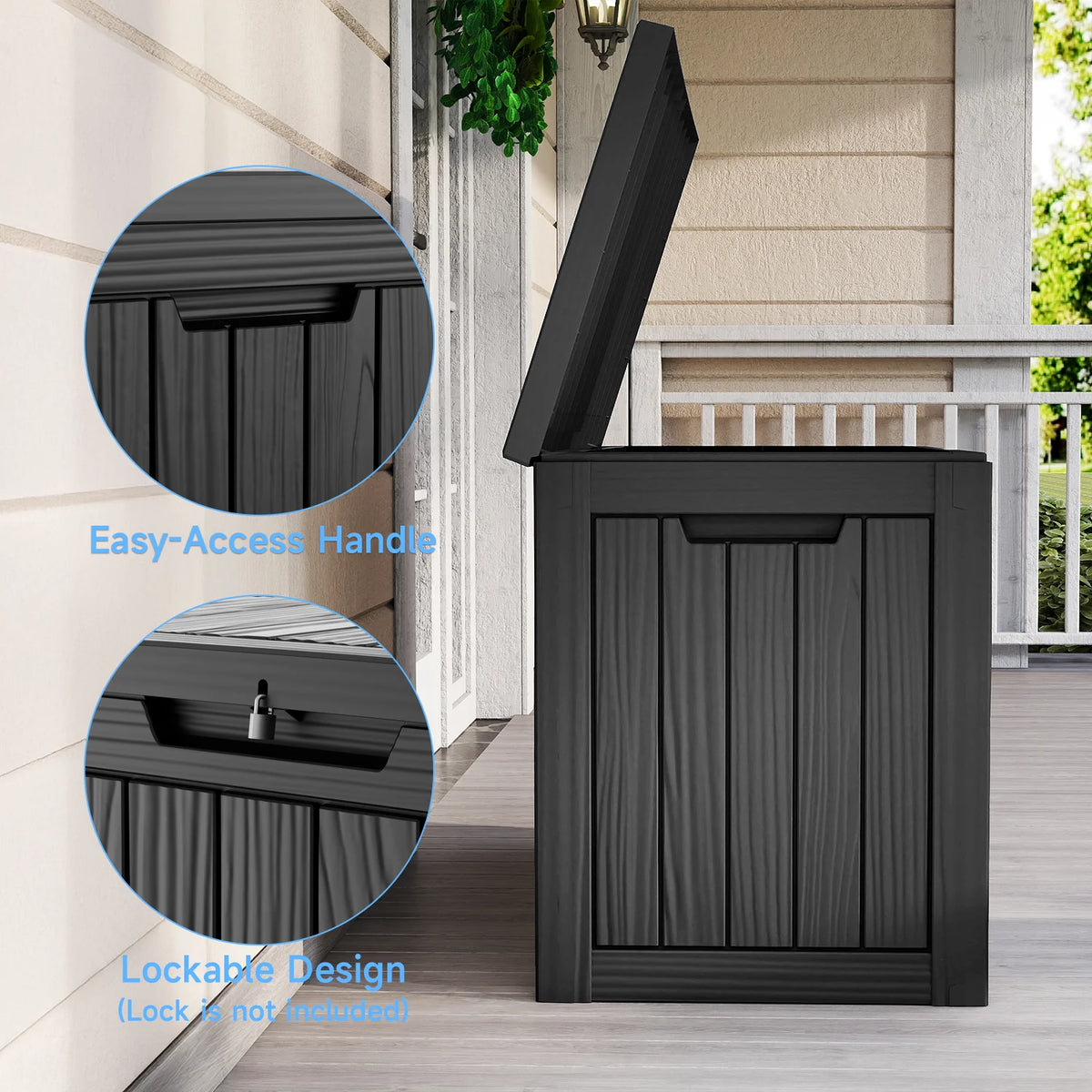 Waterproof Resin Outdoor Lockable Deck Storage Box