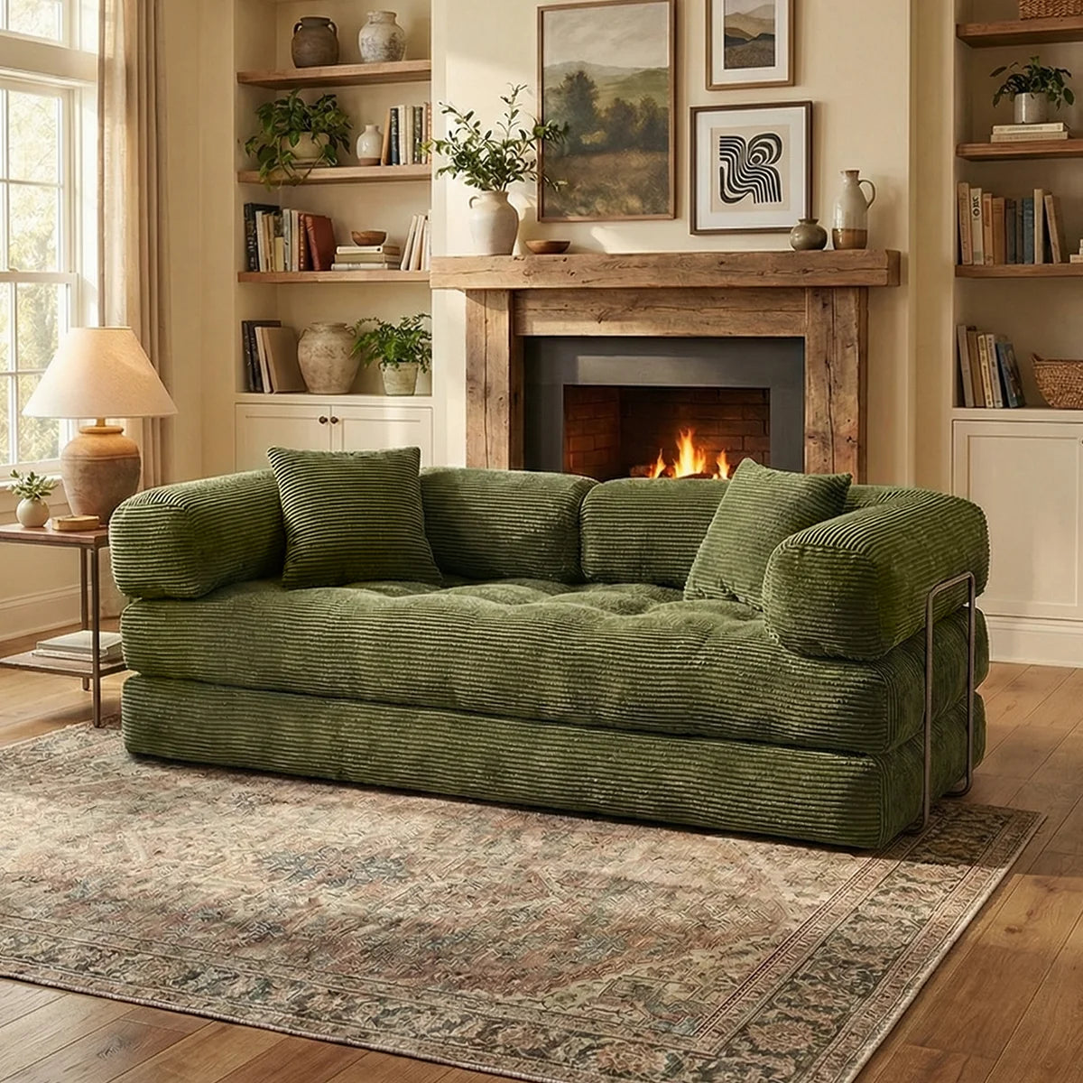 YQzyphyna Futon Sofa Bed Convertible Couch 4 In 1 Comfort